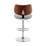 45 Inch Gray Faux Leather Swivel Adjustable Height Bar Stool 15 45 Inch Gray Faux Leather Swivel Adjustable Height Bar Stool