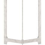 Marble Top Side Table with Cast Aluminum Base in White & Silver