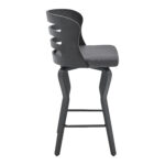 35" Gray Faux Leather Swivel Counter Height Bar Stool 13 35" Gray Faux Leather Swivel Counter Height Bar Stool