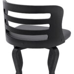 39" Matte Black And Gray Swivel Full Back Bar Stool 18 39" Matte Black And Gray Swivel Full Back Bar Stool