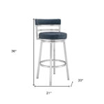 26 Inch Blue and Silver Swivel Counter Height Bar Stool 18 26 Inch Blue and Silver Swivel Counter Height Bar Stool