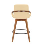 27-Inch Cream and Black Iron Swivel Counter Height Bar Stool 15 27-Inch Cream and Black Iron Swivel Counter Height Bar Stool