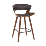 27 Inch Iron Low Back Counter Height Bar Stool