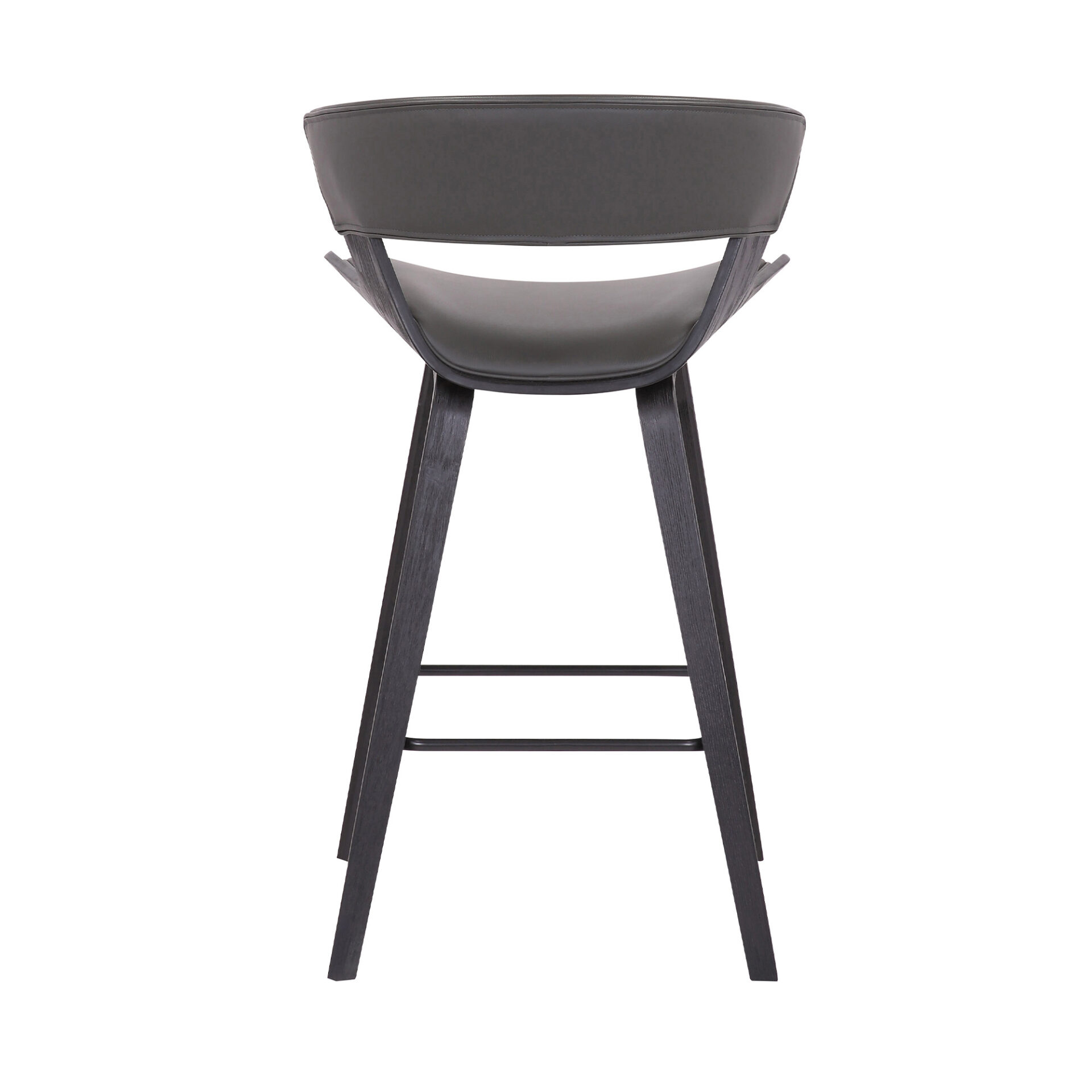 27 Inch Gray and Black Iron Low Back Bar Stool 6 27 Inch Gray and Black Iron Low Back Bar Stool - Image 6