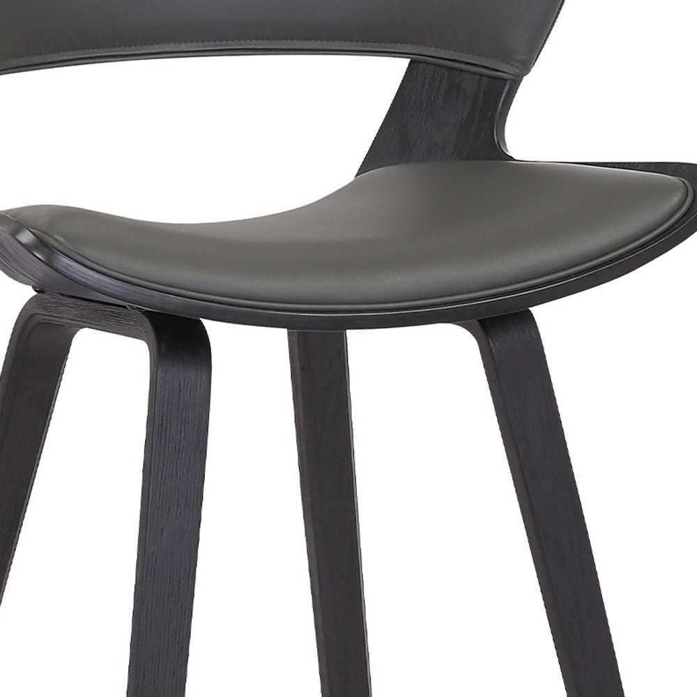27 Inch Gray and Black Iron Low Back Bar Stool 7 27 Inch Gray and Black Iron Low Back Bar Stool - Image 7