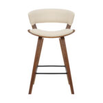 27 Inch Cream and Brown Iron Counter Height Bar Stool 12 27 Inch Cream and Brown Iron Counter Height Bar Stool