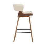 27 Inch Cream and Brown Iron Counter Height Bar Stool 13 27 Inch Cream and Brown Iron Counter Height Bar Stool