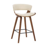 27 Inch Cream and Brown Iron Counter Height Bar Stool 10 27 Inch Cream and Brown Iron Counter Height Bar Stool