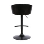 40 Inch Black Faux Leather Adjustable Swivel Bar Stool With Footrest 15 40 Inch Black Faux Leather Adjustable Swivel Bar Stool With Footrest