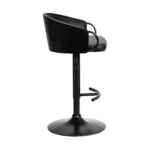 40 Inch Black Faux Leather Adjustable Swivel Bar Stool With Footrest 13 40 Inch Black Faux Leather Adjustable Swivel Bar Stool With Footrest
