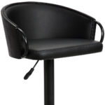 40 Inch Black Faux Leather Adjustable Swivel Bar Stool With Footrest 17 40 Inch Black Faux Leather Adjustable Swivel Bar Stool With Footrest