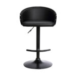 40 Inch Black Faux Leather Adjustable Swivel Bar Stool With Footrest 12 40 Inch Black Faux Leather Adjustable Swivel Bar Stool With Footrest