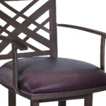 30 Inch Brown Faux Leather and Iron Bar Stool 13 30 Inch Brown Faux Leather and Iron Bar Stool