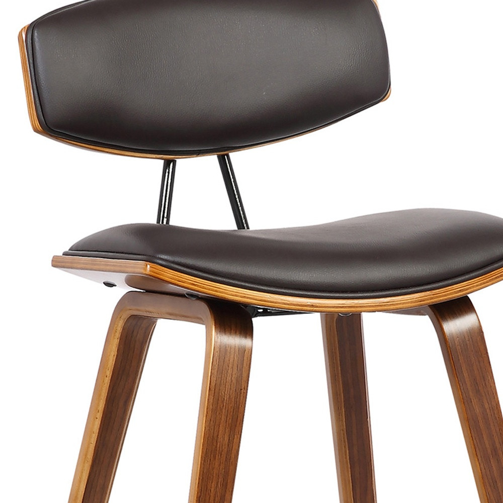 29-Inch Brown Low Back Bar Height Bar Stool 7 29-Inch Brown Low Back Bar Height Bar Stool - Image 7