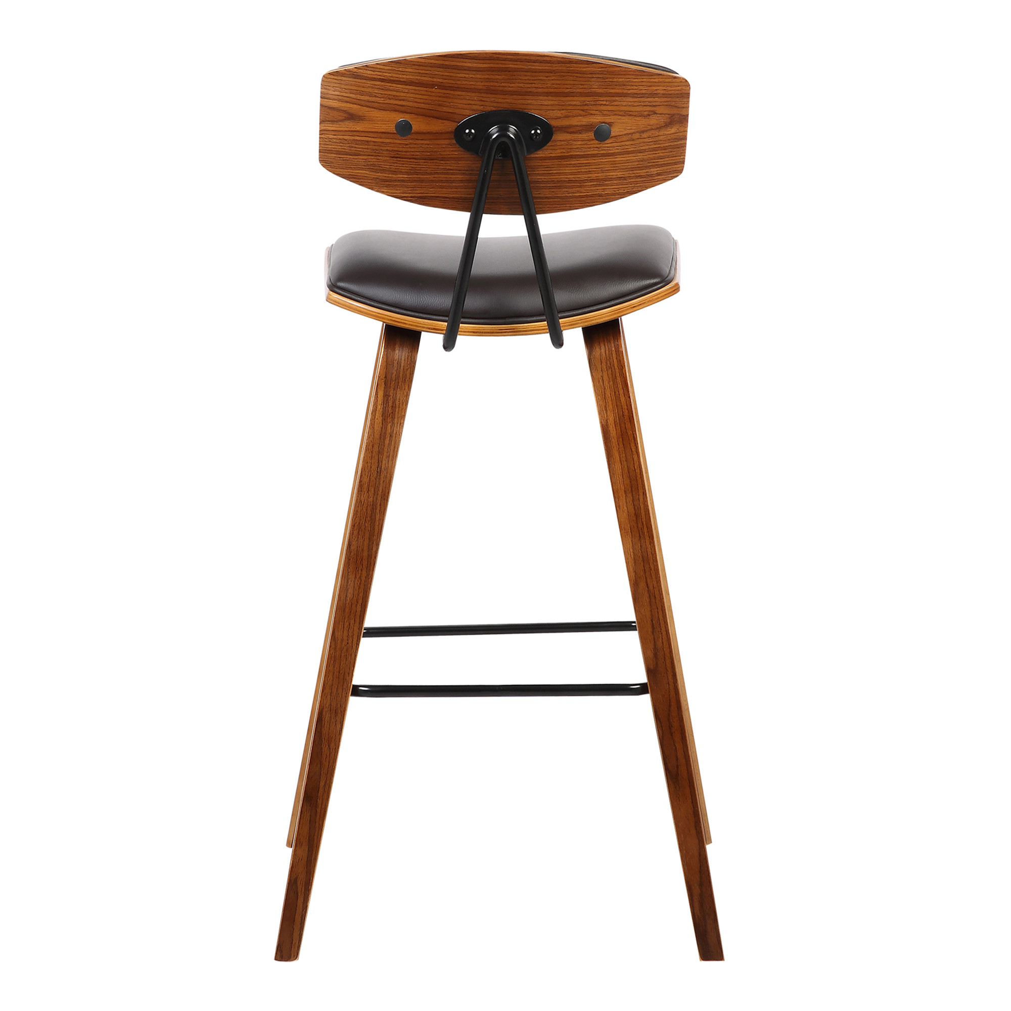 29-Inch Brown Low Back Bar Height Bar Stool 5 29-Inch Brown Low Back Bar Height Bar Stool - Image 5