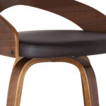 30 Inch Brown Faux Leather Swivel Bar Stool with Footrest 16 30 Inch Brown Faux Leather Swivel Bar Stool with Footrest