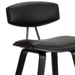26 Inch Black Iron Low Back Counter Height Bar Stool