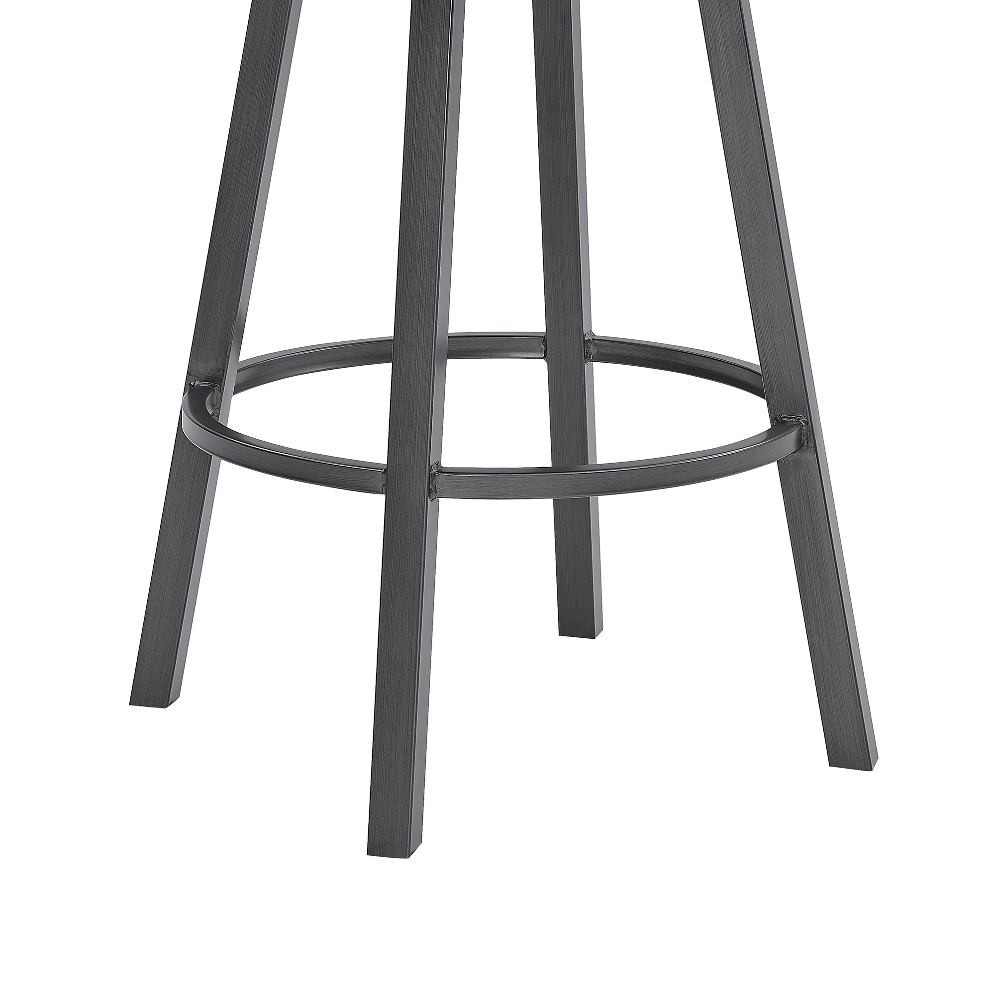 26 Inch Black Faux Leather Cross Back Bar Stool 5 26 Inch Black Faux Leather Cross Back Bar Stool - Image 5
