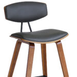 26-Inch Gray and Brown Fabric Iron Low Back Bar Stool 17 26-Inch Gray and Brown Fabric Iron Low Back Bar Stool
