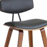 26-Inch Gray and Brown Fabric Iron Low Back Bar Stool 16 26-Inch Gray and Brown Fabric Iron Low Back Bar Stool