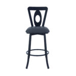 46 Inch Gray Faux Leather Swivel Bar Stool With Back 12 46 Inch Gray Faux Leather Swivel Bar Stool With Back