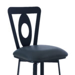 46 Inch Gray Faux Leather Swivel Bar Stool With Back 14 46 Inch Gray Faux Leather Swivel Bar Stool With Back
