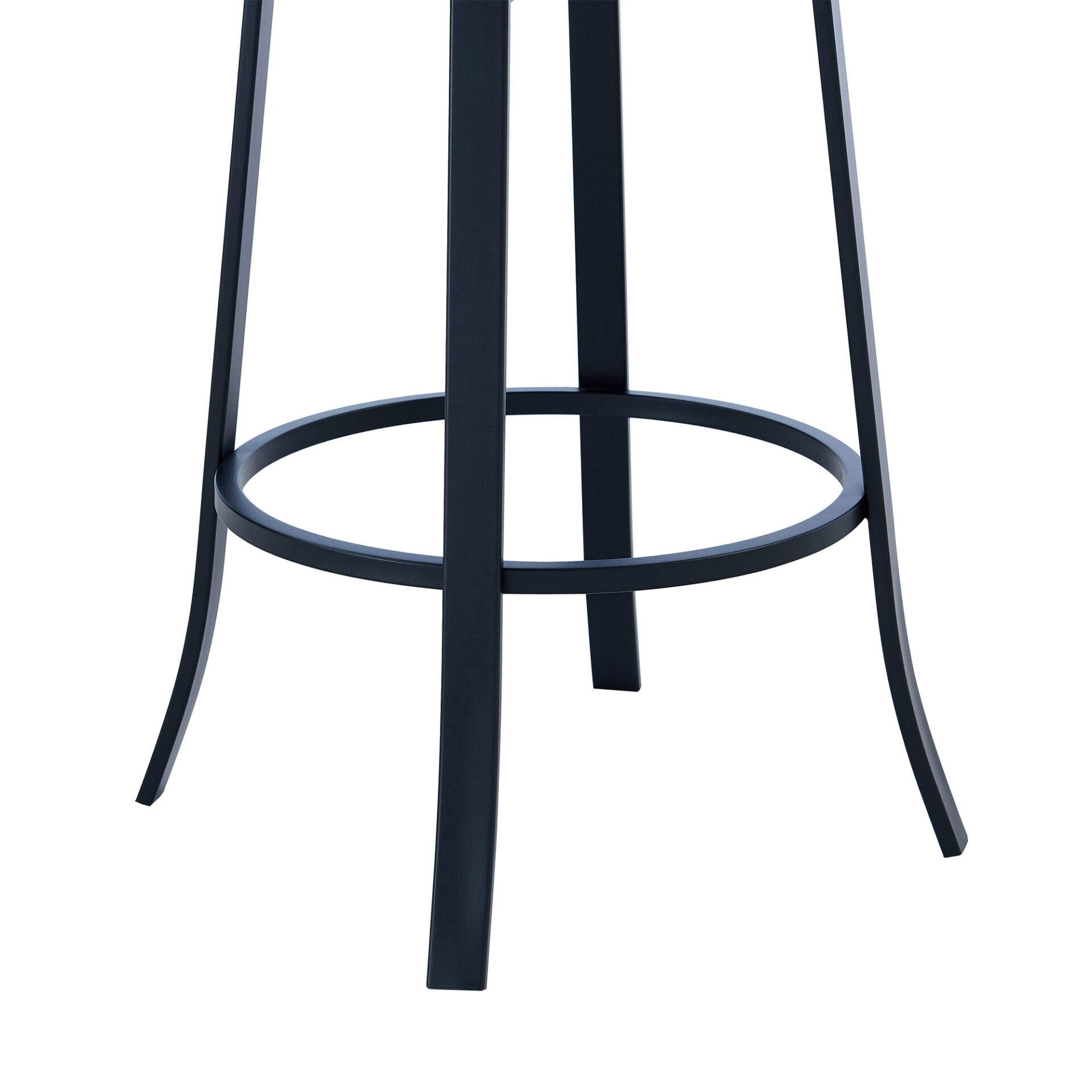 46 Inch Gray Faux Leather Swivel Bar Stool With Back 7 46 Inch Gray Faux Leather Swivel Bar Stool With Back - Image 7