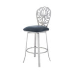 30 Inch Gray Faux Leather Swivel Bar Stool with Backrest 14 30 Inch Gray Faux Leather Swivel Bar Stool with Backrest