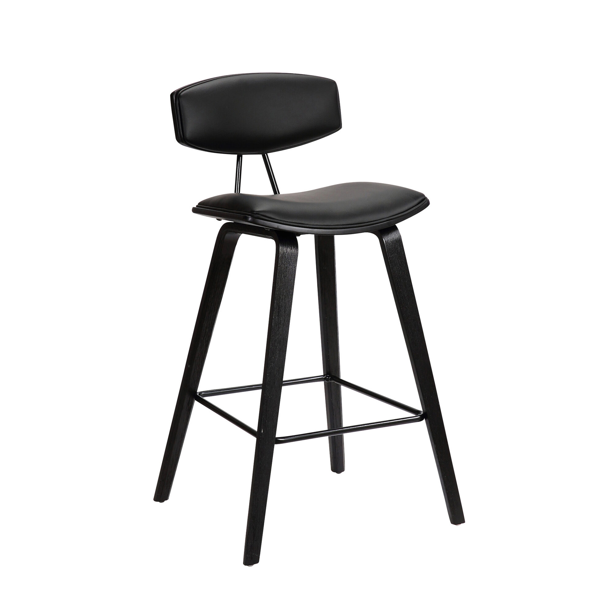 29-Inch Black Iron Low Back Bar Height Bar Stool 1 29-Inch Black Iron Low Back Bar Height Bar Stool