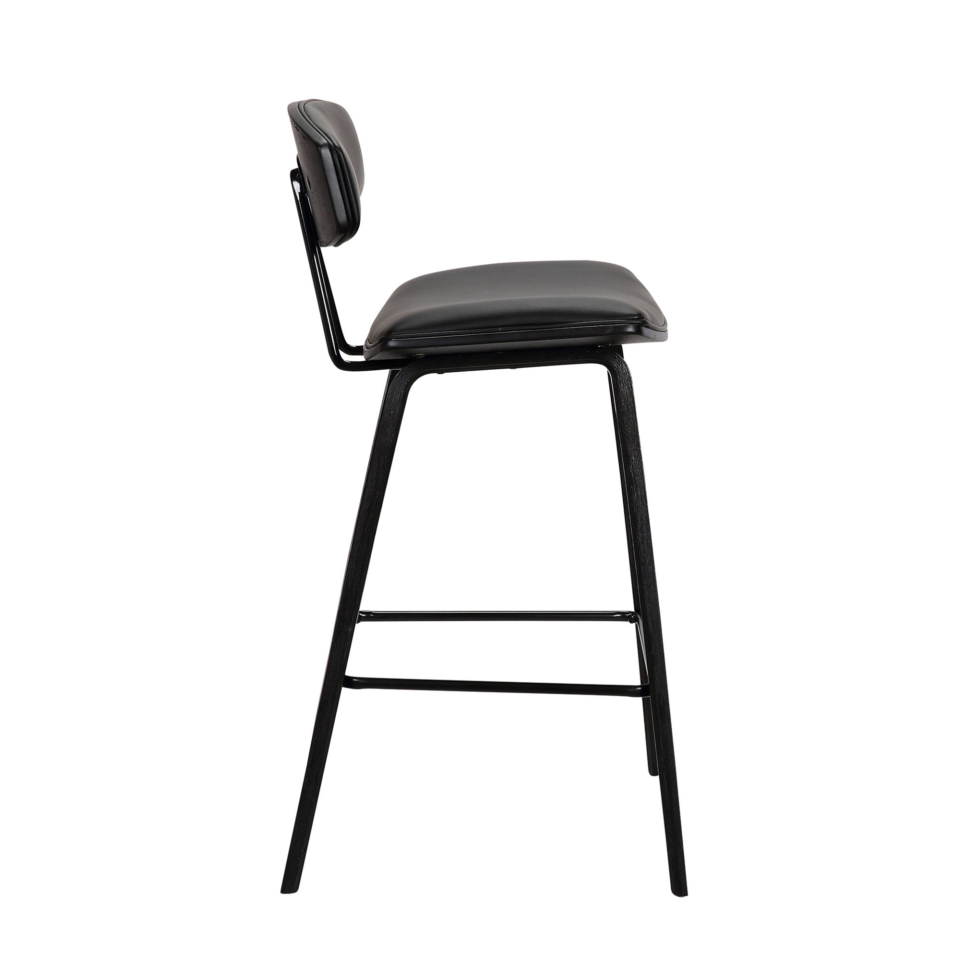 29-Inch Black Iron Low Back Bar Height Bar Stool 3 29-Inch Black Iron Low Back Bar Height Bar Stool - Image 3