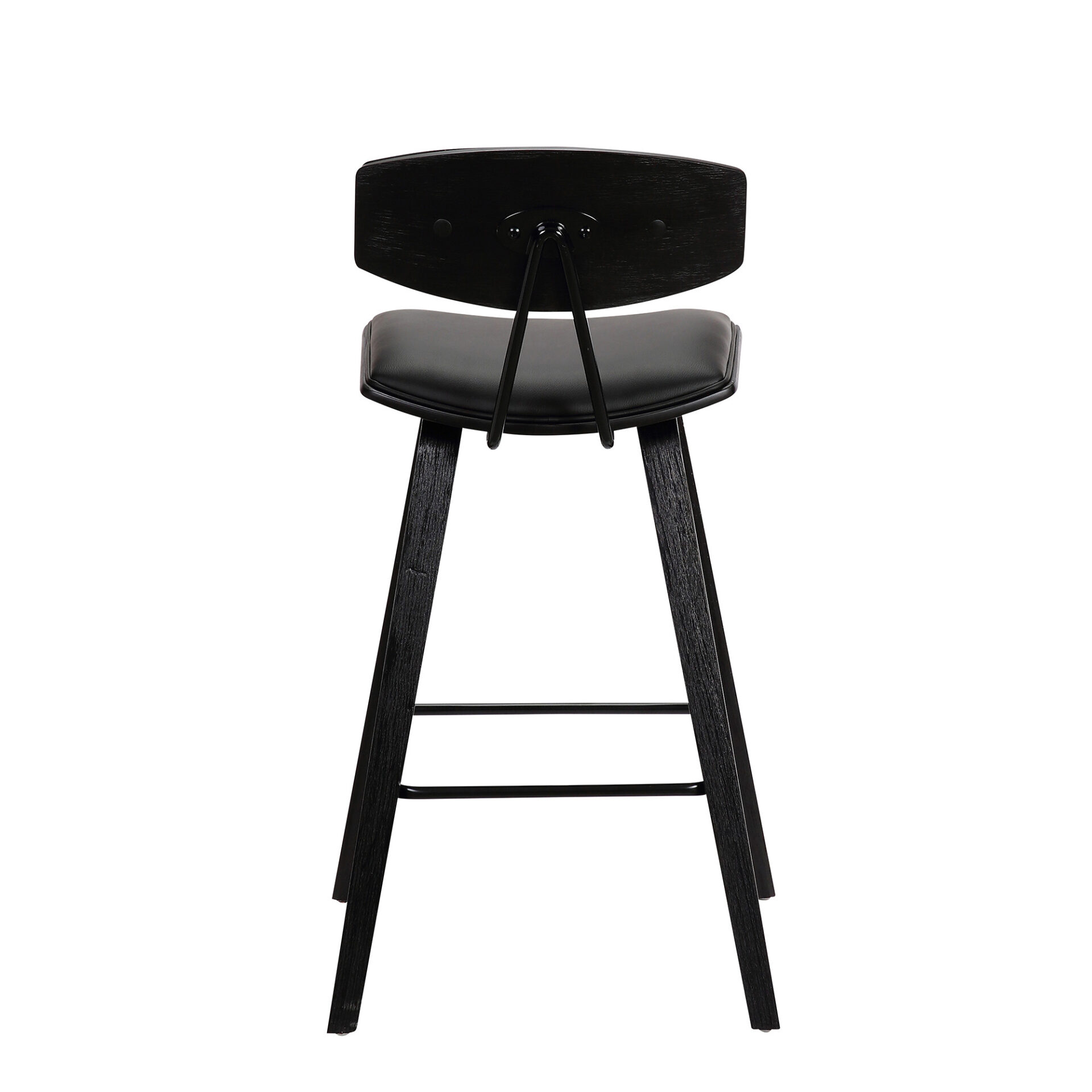 29-Inch Black Iron Low Back Bar Height Bar Stool 5 29-Inch Black Iron Low Back Bar Height Bar Stool - Image 5