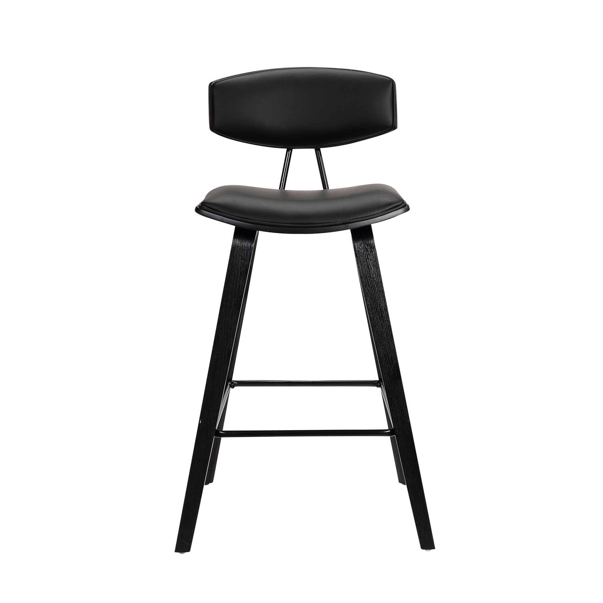 29-Inch Black Iron Low Back Bar Height Bar Stool 6 29-Inch Black Iron Low Back Bar Height Bar Stool - Image 6