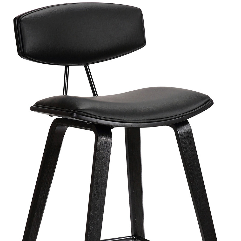 29-Inch Black Iron Low Back Bar Height Bar Stool 8 29-Inch Black Iron Low Back Bar Height Bar Stool - Image 8