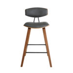 29 Inch Gray and Brown Iron Low Back Bar Stool 12 29 Inch Gray and Brown Iron Low Back Bar Stool