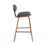 29 Inch Gray and Brown Iron Low Back Bar Stool 13 29 Inch Gray and Brown Iron Low Back Bar Stool