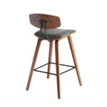 29 Inch Gray and Brown Iron Low Back Bar Stool 14 29 Inch Gray and Brown Iron Low Back Bar Stool