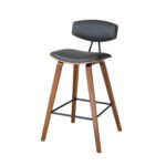 29 Inch Gray and Brown Iron Low Back Bar Stool 16 29 Inch Gray and Brown Iron Low Back Bar Stool