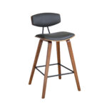 29 Inch Gray and Brown Iron Low Back Bar Stool 10 29 Inch Gray and Brown Iron Low Back Bar Stool