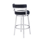 35 Inch Black Faux Leather Swivel Low Back Bar Stool 12 35 Inch Black Faux Leather Swivel Low Back Bar Stool
