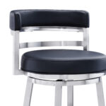 35 Inch Black Faux Leather Swivel Low Back Bar Stool 13 35 Inch Black Faux Leather Swivel Low Back Bar Stool
