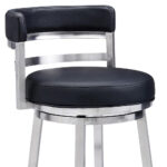 35 Inch Black Faux Leather Swivel Low Back Bar Stool 16 35 Inch Black Faux Leather Swivel Low Back Bar Stool