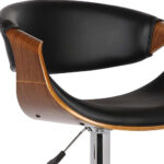 24 Inch Black and Silver Adjustable Swivel Bar Stool