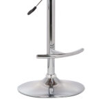 24 Inch Black and Silver Adjustable Swivel Bar Stool