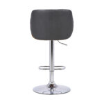 Adjustable Gray and Silver Low Back Swivel Bar Stool 15 Adjustable Gray and Silver Low Back Swivel Bar Stool