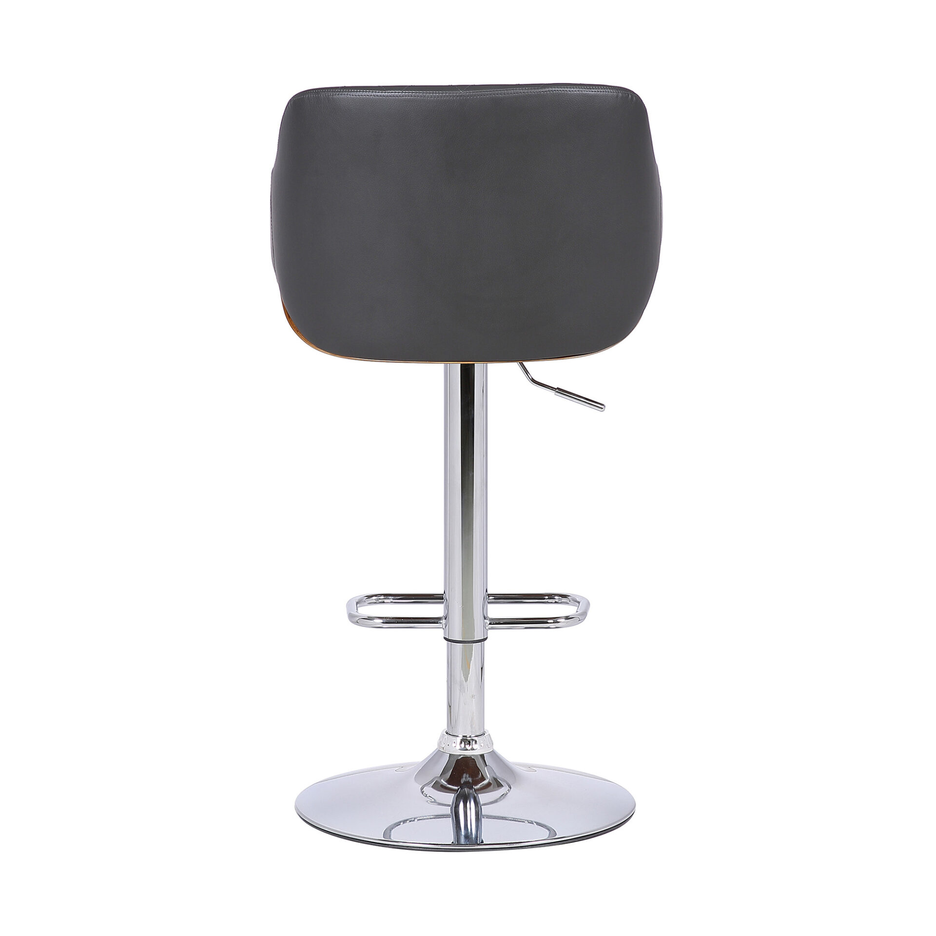 Adjustable Gray and Silver Low Back Swivel Bar Stool 6 Adjustable Gray and Silver Low Back Swivel Bar Stool - Image 6