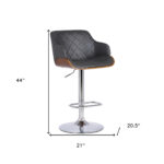 Adjustable Gray and Silver Low Back Swivel Bar Stool 18 Adjustable Gray and Silver Low Back Swivel Bar Stool