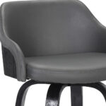 30 Inch Gray and Black Swivel Iron Bar Stool 16 30 Inch Gray and Black Swivel Iron Bar Stool