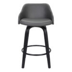 30 Inch Gray and Black Swivel Iron Bar Stool 13 30 Inch Gray and Black Swivel Iron Bar Stool