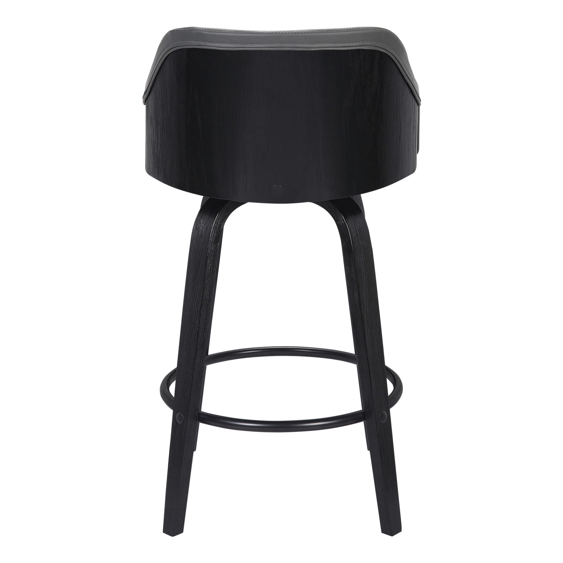 30 Inch Gray and Black Swivel Iron Bar Stool 6 30 Inch Gray and Black Swivel Iron Bar Stool - Image 6