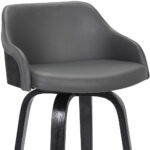 30 Inch Gray and Black Swivel Iron Bar Stool 17 30 Inch Gray and Black Swivel Iron Bar Stool